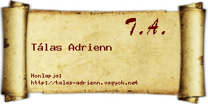 Tálas Adrienn névjegykártya